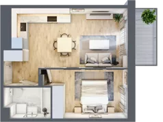 2 pokoje, mieszkanie 38,78 m², piętro 2, oferta nr II/B72, Olchowy Park 2, Warszawa, Białołęka, Kobiałka, ul. Marii Callas 18