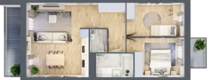 3 pokoje, mieszkanie 60,78 m², piętro 2, oferta nr VI/29, Neo Nova Ochota 6, Warszawa, Włochy, Raków, ul. Opackiego