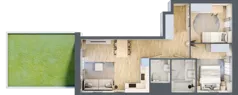 3 pokoje, mieszkanie 57,61 m², parter, oferta nr VI/63, Neo Nova Ochota 6, Warszawa, Włochy, Raków, ul. Opackiego