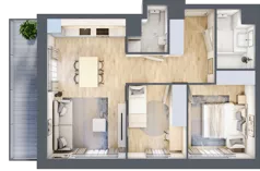 3 pokoje, mieszkanie 52,63 m², piętro 2, oferta nr VI/114, Neo Nova Ochota 6, Warszawa, Włochy, Raków, ul. Opackiego