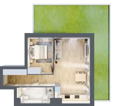 2 pokoje, mieszkanie 50,53 m², parter, oferta nr VI/172, Viva Piast 6, Kraków, Mistrzejowice, ul. Powstańców