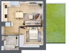 2 pokoje, mieszkanie 42,16 m², parter, oferta nr VII/43, Nova Viva Garden 7, Warszawa, Białołęka, Brzeziny, ul. Pawła Włodkowica 11C