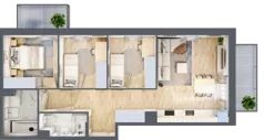 4 pokoje, mieszkanie 64,27 m², piętro 3, oferta nr VII/81, Nova Viva Garden 7, Warszawa, Białołęka, Brzeziny, ul. Pawła Włodkowica 11C