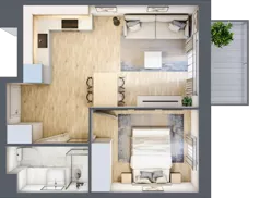 2 pokoje, mieszkanie 35,30 m², piętro 3, oferta nr VII/32, Nova Viva Garden 7, Warszawa, Białołęka, Brzeziny, ul. Pawła Włodkowica 11C