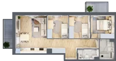 4 pokoje, mieszkanie 64,50 m², piętro 3, oferta nr VII/39, Nova Viva Garden 7, Warszawa, Białołęka, Brzeziny, ul. Pawła Włodkowica 11C
