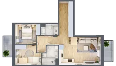 3 pokoje, mieszkanie 58,64 m², piętro 2, oferta nr VII/70, Nova Viva Garden 7, Warszawa, Białołęka, Brzeziny, ul. Pawła Włodkowica 11C