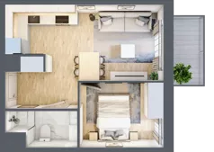 2 pokoje, mieszkanie 32,82 m², piętro 3, oferta nr VII/84, Nova Viva Garden 7, Warszawa, Białołęka, Brzeziny, ul. Pawła Włodkowica 11C
