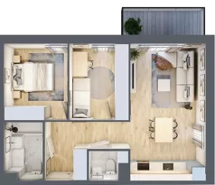 3 pokoje, mieszkanie 54,08 m², piętro 3, oferta nr VII/86, Nova Viva Garden 7, Warszawa, Białołęka, Brzeziny, ul. Pawła Włodkowica 11C