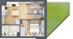 2 pokoje, mieszkanie 34,58 m², parter, oferta nr XIII/4, Metro Art 13, Warszawa, Praga Południe, Kamionek, ul. Żupnicza