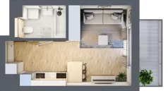 1 pokój, mieszkanie 25,95 m², piętro 4, oferta nr XIII/33, Metro Art 13, Warszawa, Praga Południe, Kamionek, ul. Żupnicza