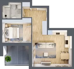 2 pokoje, mieszkanie 48,95 m², piętro 1, oferta nr XIII/99, Metro Art 13, Warszawa, Praga Południe, Kamionek, ul. Żupnicza