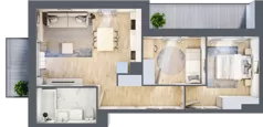 3 pokoje, mieszkanie 54,87 m², piętro 2, oferta nr IV/7, Neo Nova Ochota 4, Warszawa, Włochy, Raków, ul. Wojciecha Opackiego