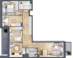 4 pokoje, mieszkanie 75,74 m², piętro 2, oferta nr IV/24, Neo Nova Ochota 4, Warszawa, Włochy, Raków, ul. Wojciecha Opackiego