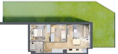 3 pokoje, mieszkanie 48,76 m², parter, oferta nr IV/61, Neo Nova Ochota 4, Warszawa, Włochy, Raków, ul. Wojciecha Opackiego