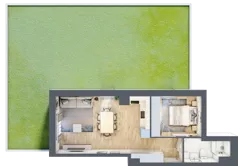 2 pokoje, mieszkanie 42,46 m², parter, oferta nr IV/67, Neo Nova Ochota 4, Warszawa, Włochy, Raków, ul. Wojciecha Opackiego