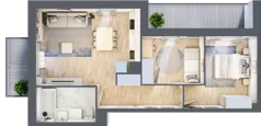 3 pokoje, mieszkanie 55,05 m², piętro 1, oferta nr IV/4, Neo Nova Ochota 4, Warszawa, Włochy, Raków, ul. Wojciecha Opackiego