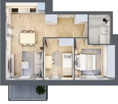 3 pokoje, mieszkanie 47,96 m², piętro 2, oferta nr IV/6, Neo Nova Ochota 4, Warszawa, Włochy, Raków, ul. Wojciecha Opackiego