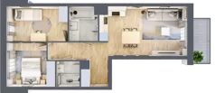 3 pokoje, mieszkanie 56,21 m², piętro 2, oferta nr IV/8, Neo Nova Ochota 4, Warszawa, Włochy, Raków, ul. Wojciecha Opackiego