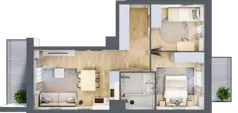 3 pokoje, mieszkanie 49,08 m², piętro 2, oferta nr IV/44, Neo Nova Ochota 4, Warszawa, Włochy, Raków, ul. Wojciecha Opackiego