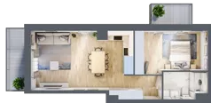 2 pokoje, mieszkanie 47,03 m², piętro 1, oferta nr IV/75, Neo Nova Ochota 4, Warszawa, Włochy, Raków, ul. Wojciecha Opackiego