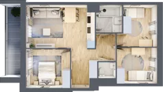 4 pokoje, mieszkanie 61,71 m², piętro 5, oferta nr IV/104, Neo Nova Ochota 4, Warszawa, Włochy, Raków, ul. Wojciecha Opackiego