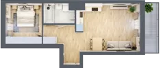 2 pokoje, mieszkanie 44,82 m², piętro 1, oferta nr VI/92, Metro Art 6, Warszawa, Praga Południe, Kamionek, ul. Żupnicza