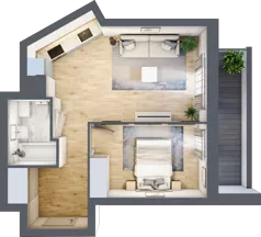 2 pokoje, mieszkanie 41,45 m², piętro 2, oferta nr V/25, Miasteczko Nova Sfera 5, Warszawa, Białołęka, Żerań, ul. Marywilska 5