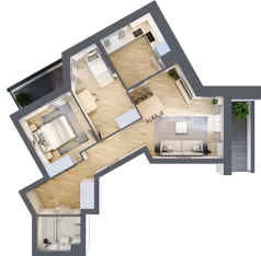 3 pokoje, mieszkanie 58,50 m², piętro 4, oferta nr V/63, Miasteczko Nova Sfera 5, Warszawa, Białołęka, Żerań, ul. Marywilska 5