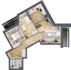 3 pokoje, mieszkanie 58,50 m², piętro 2, oferta nr V/37, Miasteczko Nova Sfera 5, Warszawa, Białołęka, Żerań, ul. Marywilska 5