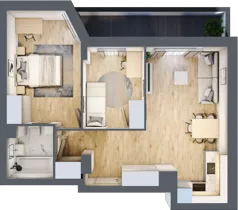 3 pokoje, mieszkanie 53,65 m², piętro 4, oferta nr V/55, Miasteczko Nova Sfera 5, Warszawa, Białołęka, Żerań, ul. Marywilska 5
