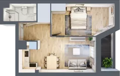 2 pokoje, mieszkanie 37,97 m², piętro 7, oferta nr V/145, Miasteczko Nova Sfera 5, Warszawa, Białołęka, Żerań, ul. Marywilska 5