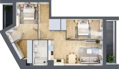 3 pokoje, mieszkanie 64,50 m², piętro 2, oferta nr V/117, Miasteczko Nova Sfera 5, Warszawa, Białołęka, Żerań, ul. Marywilska 5