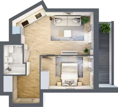 2 pokoje, mieszkanie 41,45 m², piętro 6, oferta nr V/77, Miasteczko Nova Sfera 5, Warszawa, Białołęka, Żerań, ul. Marywilska 5
