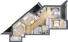 4 pokoje, mieszkanie 69,52 m², piętro 1, oferta nr V/107, Miasteczko Nova Sfera 5, Warszawa, Białołęka, Żerań, ul. Marywilska 5