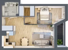 2 pokoje, mieszkanie 47,12 m², piętro 7, oferta nr V/144, Miasteczko Nova Sfera 5, Warszawa, Białołęka, Żerań, ul. Marywilska 5