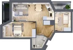 3 pokoje, mieszkanie 52,66 m², piętro 6, oferta nr V/88, Miasteczko Nova Sfera 5, Warszawa, Białołęka, Żerań, ul. Marywilska 5