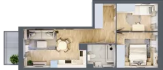 3 pokoje, mieszkanie 50,14 m², piętro 3, oferta nr D-20, Piastova Osada, Warszawa, Ursus, Gołąbki, ul. Henryka II Pobożnego