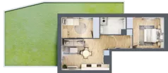 3 pokoje, mieszkanie 53,65 m², parter, oferta nr D-13, Piastova Osada, Warszawa, Ursus, Gołąbki, ul. Henryka II Pobożnego