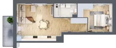 2 pokoje, mieszkanie 46,88 m², piętro 3, oferta nr D-22, Piastova Osada, Warszawa, Ursus, Gołąbki, ul. Henryka II Pobożnego