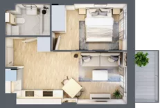 2 pokoje, mieszkanie 33,97 m², piętro 3, oferta nr E-65, Piastova Osada, Warszawa, Ursus, Gołąbki, ul. Henryka II Pobożnego