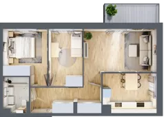 3 pokoje, mieszkanie 61,49 m², piętro 3, oferta nr E-60, Piastova Osada, Warszawa, Ursus, Gołąbki, ul. Henryka II Pobożnego