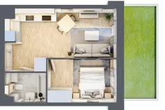 2 pokoje, mieszkanie 34,20 m², parter, oferta nr E-73, Piastova Osada, Warszawa, Ursus, Gołąbki, ul. Henryka II Pobożnego