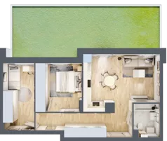 3 pokoje, mieszkanie 58,04 m², parter, oferta nr E-71, Piastova Osada, Warszawa, Ursus, Gołąbki, ul. Henryka II Pobożnego