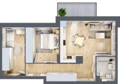 3 pokoje, mieszkanie 58,04 m², piętro 1, oferta nr E-83, Piastova Osada, Warszawa, Ursus, Gołąbki, ul. Henryka II Pobożnego