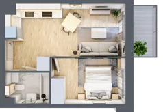 2 pokoje, mieszkanie 34,29 m², piętro 1, oferta nr E-42, Piastova Osada, Warszawa, Ursus, Gołąbki, ul. Henryka II Pobożnego