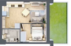 2 pokoje, mieszkanie 31,91 m², parter, oferta nr E-74, Piastova Osada, Warszawa, Ursus, Gołąbki, ul. Henryka II Pobożnego
