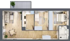 3 pokoje, mieszkanie 62,13 m², piętro 2, oferta nr F-137, Piastova Osada, Warszawa, Ursus, Gołąbki, ul. Henryka II Pobożnego