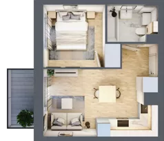 2 pokoje, mieszkanie 31,09 m², piętro 2, oferta nr F-138, Piastova Osada, Warszawa, Ursus, Gołąbki, ul. Henryka II Pobożnego