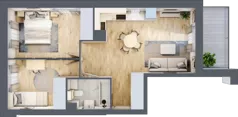 3 pokoje, mieszkanie 53,25 m², piętro 3, oferta nr F-140, Piastova Osada, Warszawa, Ursus, Gołąbki, ul. Henryka II Pobożnego