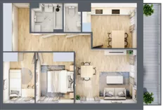 3 pokoje, mieszkanie 58,37 m², piętro 1, oferta nr A/137, Olchowy Park 3, Warszawa, Białołęka, Kobiałka, ul. Marii Callas 20, 20A